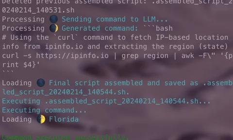 Natural-Language CLI screenshot